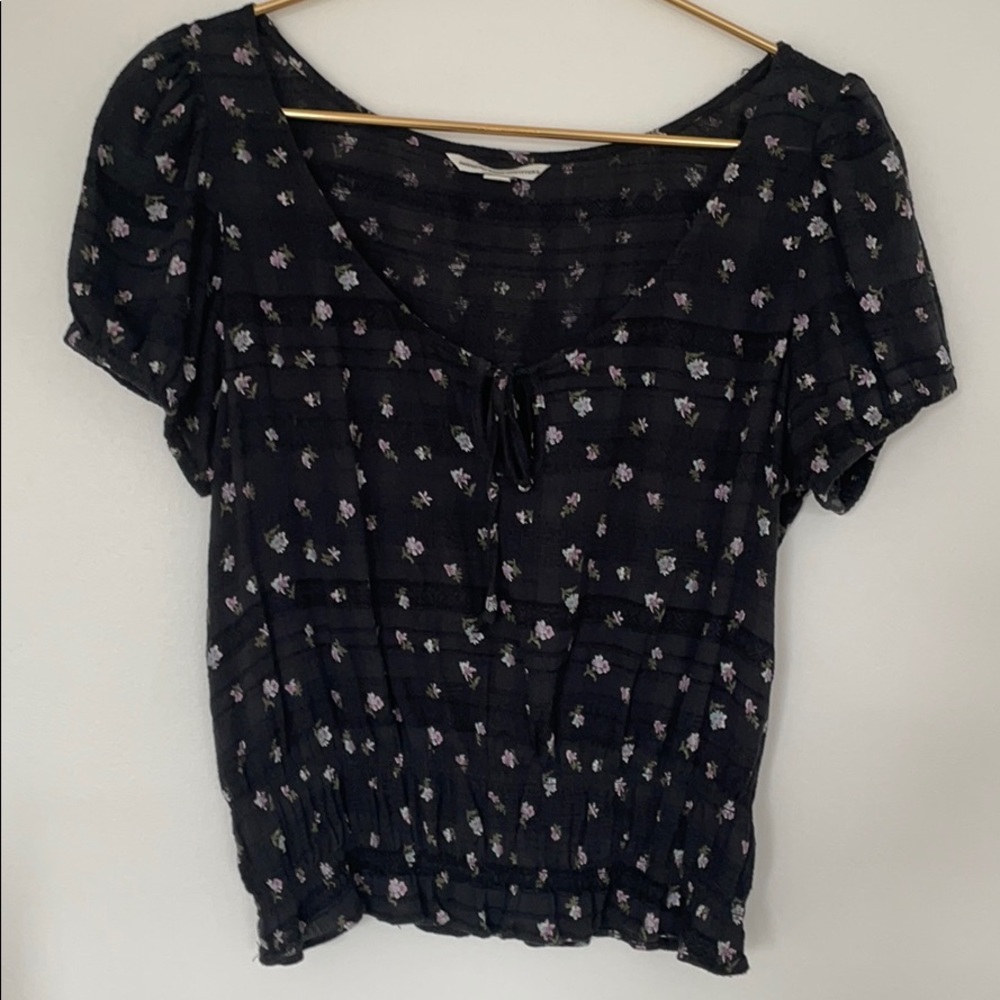 Flower print blouse